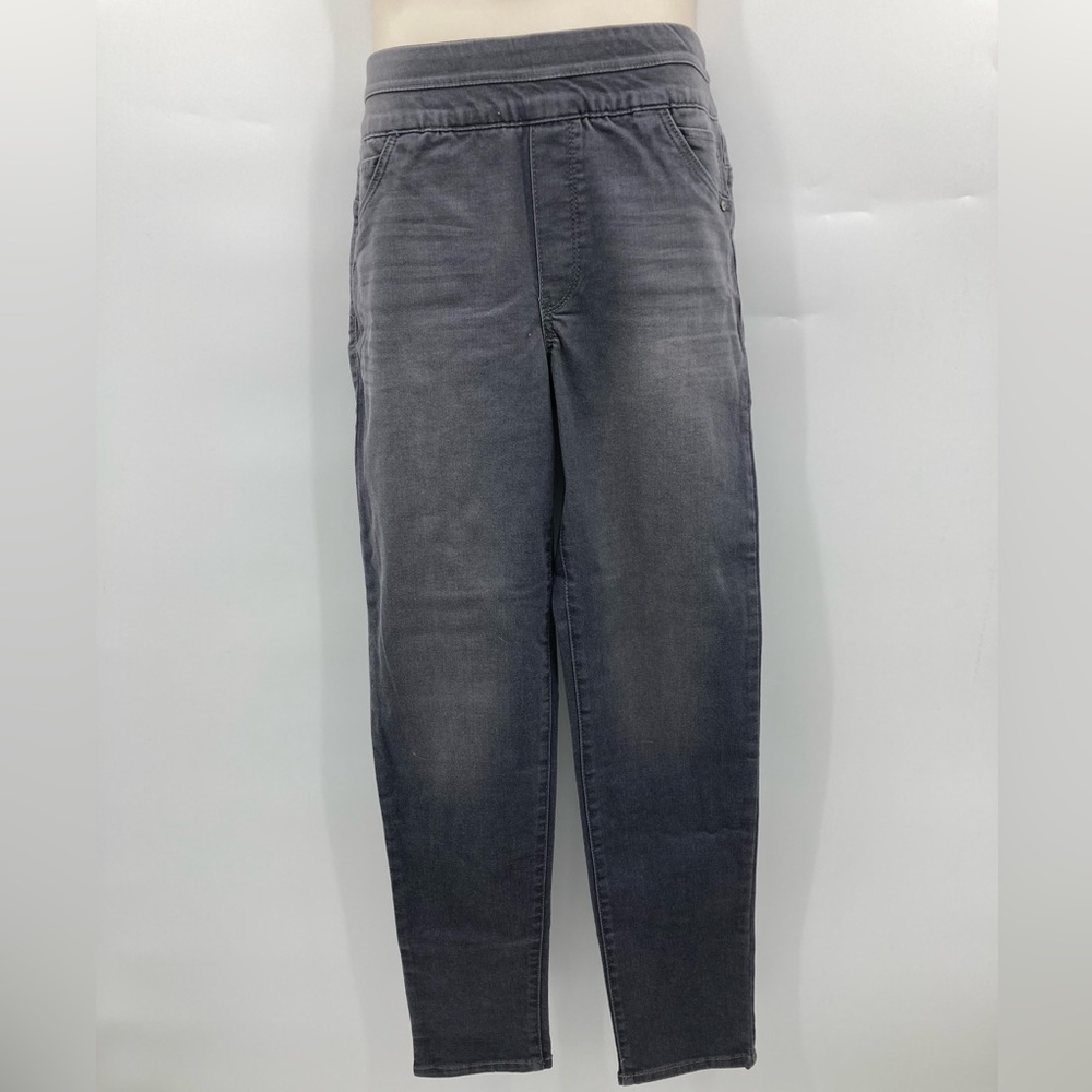 Wit and Wisdom Women’s Dark Gray Wash Elastic Waist Band Ankle Length Jeans